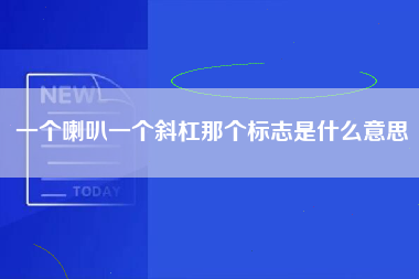 一个喇叭一个斜杠那个标志是什么意思