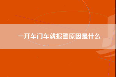 一开车门车就报警原因是什么