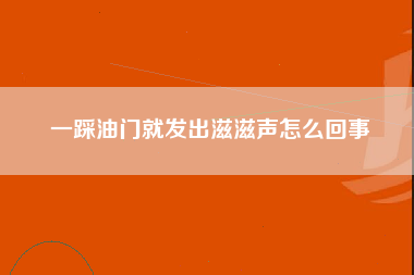 一踩油门就发出滋滋声怎么回事