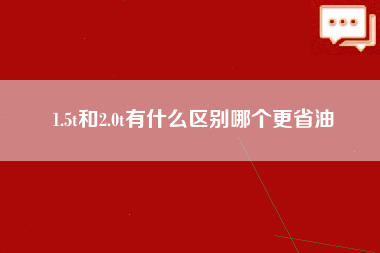 1.5t和2.0t有什么区别哪个更省油