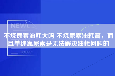 不烧尿素油耗大吗 不烧尿素油耗高，而且单纯靠尿素是无法解决油耗问题的