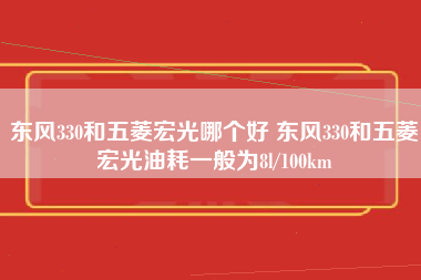 东风330和五菱宏光哪个好 东风330和五菱宏光油耗一般为8l/100km