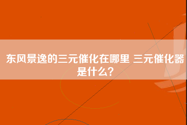 东风景逸的三元催化在哪里 三元催化器是什么？