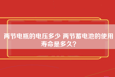 两节电瓶的电压多少 两节蓄电池的使用寿命是多久？