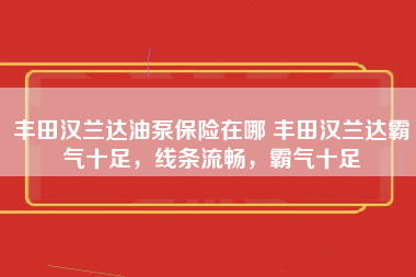 丰田汉兰达油泵保险在哪 丰田汉兰达霸气十足，线条流畅，霸气十足