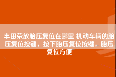 丰田荣放胎压复位在哪里 机动车辆的胎压复位按键，按下胎压复位按键，胎压复位方便