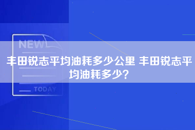 丰田锐志平均油耗多少公里 丰田锐志平均油耗多少？