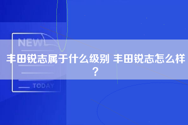 丰田锐志属于什么级别 丰田锐志怎么样？