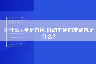 为什么tsi全是白色 机动车辆的发动机是什么？