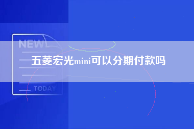 五菱宏光mini可以分期付款吗