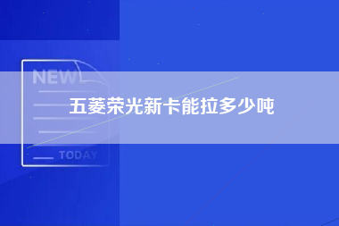 五菱荣光新卡能拉多少吨