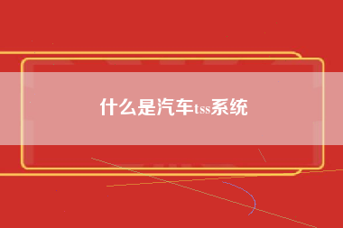 什么是汽车tss系统