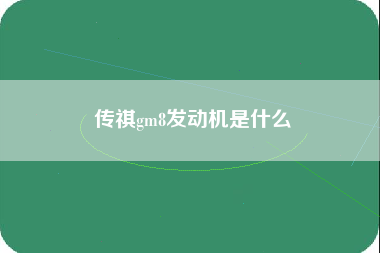 传祺gm8发动机是什么