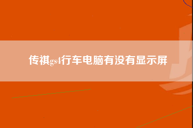 传祺gs4行车电脑有没有显示屏