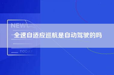 全速自适应巡航是自动驾驶的吗