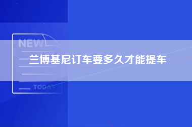 兰博基尼订车要多久才能提车