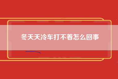 冬天天冷车打不着怎么回事