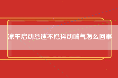 凉车启动怠速不稳抖动喘气怎么回事