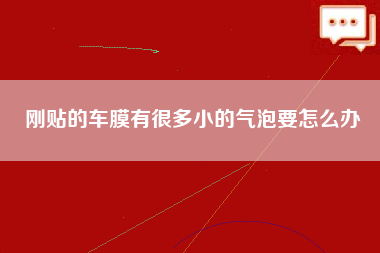 刚贴的车膜有很多小的气泡要怎么办