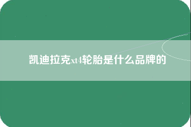 凯迪拉克xt4轮胎是什么品牌的