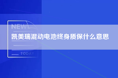 凯美瑞混动电池终身质保什么意思