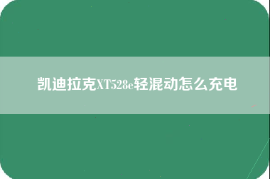 凯迪拉克XT528e轻混动怎么充电