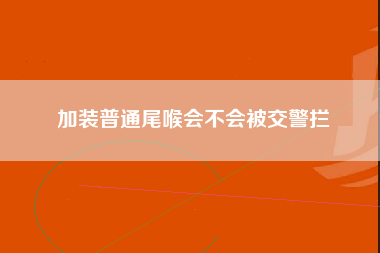 加装普通尾喉会不会被交警拦