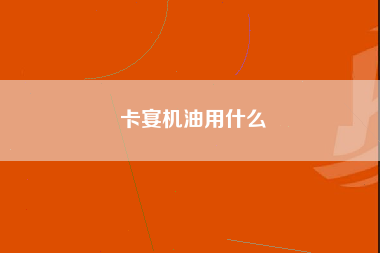 卡宴机油用什么