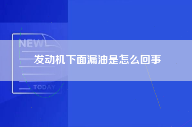 发动机下面漏油是怎么回事