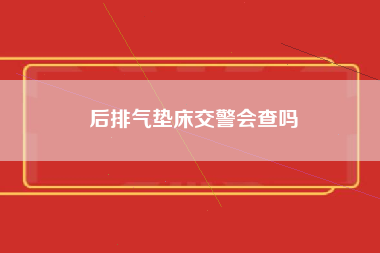 后排气垫床交警会查吗