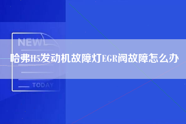 哈弗H5发动机故障灯EGR阀故障怎么办