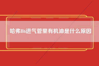 哈弗H6进气管里有机油是什么原因