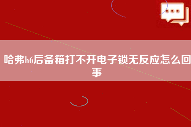 哈弗h6后备箱打不开电子锁无反应怎么回事