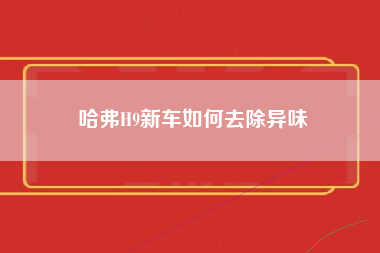 哈弗H9新车如何去除异味