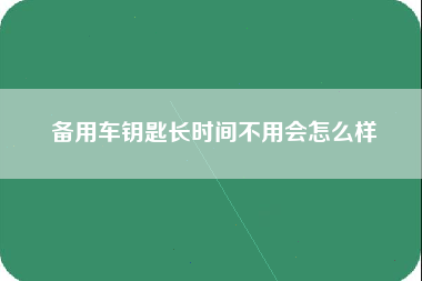 备用车钥匙长时间不用会怎么样