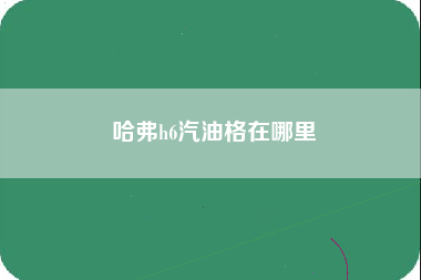 哈弗h6汽油格在哪里