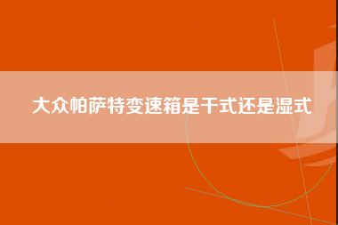 大众帕萨特变速箱是干式还是湿式