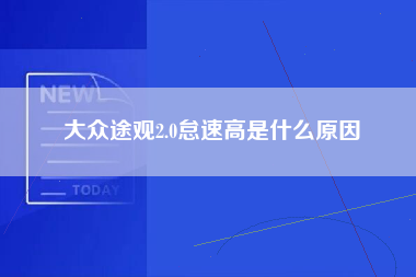 大众途观2.0怠速高是什么原因