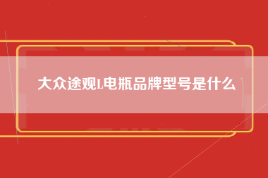 大众途观L电瓶品牌型号是什么