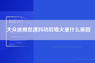 大众途观怠速抖动后熄火是什么原因