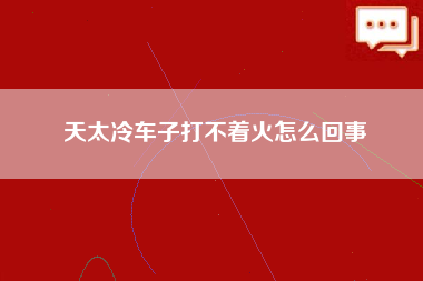 天太冷车子打不着火怎么回事