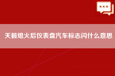 天籁熄火后仪表盘汽车标志闪什么意思