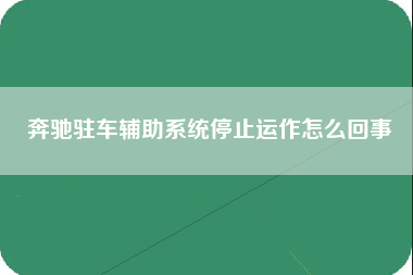 奔驰驻车辅助系统停止运作怎么回事