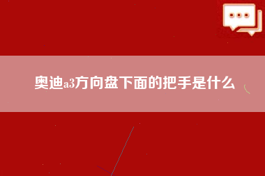 奥迪a3方向盘下面的把手是什么