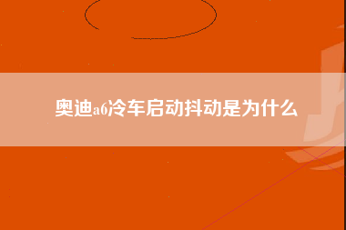 奥迪a6冷车启动抖动是为什么