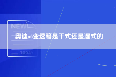 奥迪a6变速箱是干式还是湿式的