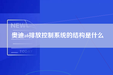 奥迪a6排放控制系统的结构是什么