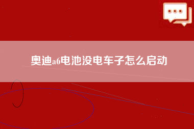 奥迪a6电池没电车子怎么启动