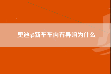 奥迪q5新车车内有异响为什么