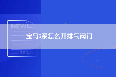 宝马5系怎么开排气阀门